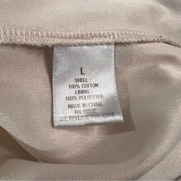 Dress Barn Cream Double Layered Short Sleeve Top size Large - Picture 7 of 7